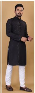 [PREORDER] New Straight mens Kurta With Embroidery Work (DELIVERY 15 TO 21  WORKING DAYS) ETA :2023-12-30