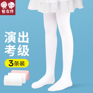 Thickened Fleece Dance Socks for Girls Childrens Pantyhose Practice Special Bottoming Socks Spring Autumn White Winter Princess Style