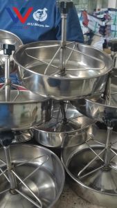 Viddavet Piglet round stainless steel piglet Feeder + 1 kg Super Biik stainless steel automatic piglets feeder round