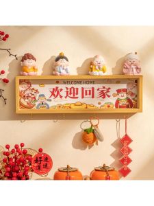 FENGHONGTAO | Ganc Móc Chìa Khóa Không Cần Khoan Trang Trí Tường Sảnh