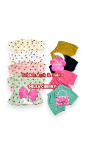 Set Anak Bayi MILEA CHERYY Setelan Anak Balita 0-4 Tahun BENNA