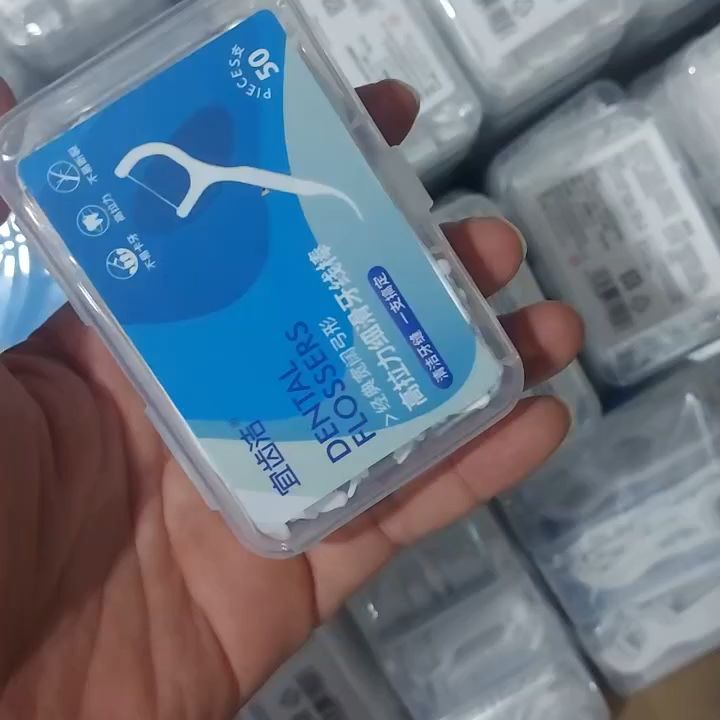 Hộp 50 Chiếc Tăm Chỉ Nha Khoa Dental Flossers Tăm Xỉa Răng Chuẩn Nha Khoa Hạn Chế Sâu Răng A3834