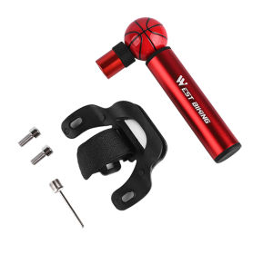 West Biking | Bơm Xe Đạp Cầm Tay WEST BIKING 90PSI Van Kép Hợp Kim Nhôm Bơm Bóng Đá Bóng Rổ Bơm Tay