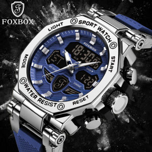 LIGE x Foxbox Digital Mens Watch Fashion Waterproof Casual Vintage Watch+Box