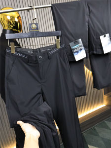 Lightweight Breathable Men's Casual Pants: Elastic Long Trousers for Spring & Summer