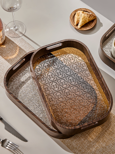 Retro High-End Tea Tray for Cup Storage