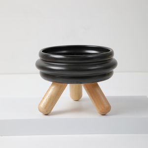 VOA | Anti-Tip Black Slanted Cat Bowl