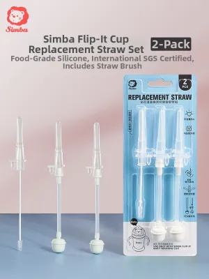 Simba | Dedicated Replacement Straws for Slide Cover Cups 2PCS