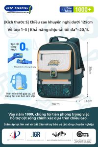 Balo Học Sinh Bảo Vệ Cột Sống Có Khóa Từ Cho Trẻ Lớp 1-3