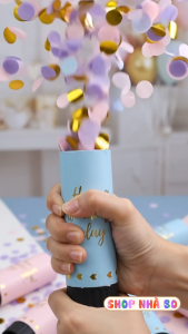 Ống Pháo Giấy Phụt Kim Tuyến Nhà Bo Dành Cho Tiệc Sinh Nhật Đám Cưới Party Màu Sắc Ngẫu Nhiên