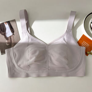 Ultra-Thin Soft Support Womens Bra Full Cup Seamless Anti-Sagging Side Breast Reduction Rabbit Ear Style Underwear