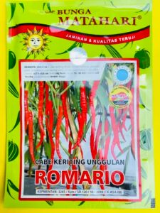 Benih Cabe Keriting ROMARIO isi 10gr dr Cap Bunga Matahari