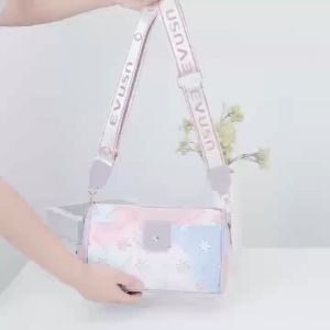 VIVI BAGS#8171 Functional Korean vintage-style shoulder or crossbody bag featuring a wide adjustable "guitar-style" strap for comfort.