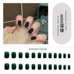 Rainbow Candy Colored Finger Nail Art Stickers Girls Full Set Energetic Summer Dopaamine Worn on Nail Tips False Nails