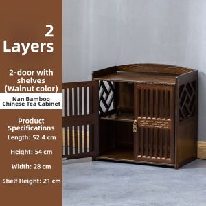 MUBENZHI | Bamboo Chinese Style Storage Cabinet for Tableware