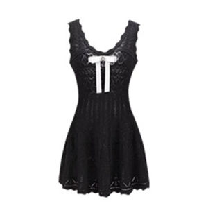 Váy Không Tay Màu Trắng Kiểu Hàn Quốc Có Nơ Bướm Váy Ngắn Hở Lưng Váy Ngắn Dệt Kim Mềm Mại Mùa Hè Dành Cho Nữ