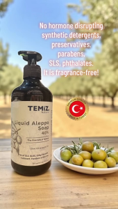 TEMIZ Natural Liquid Aleppo Soap 40% Laurel Oil 500ml