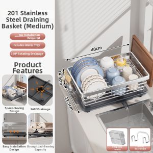 Dish Drainer and Organizer 304 Stainless Steel