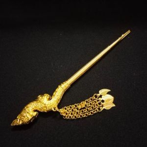 ส่งจากประเทศไทย ปิ่นพญานาค ราคาถูก สีพลอย, ชุดไทย, ปิ่นเจ้านาง, ถูกตั้ง สวยงาม