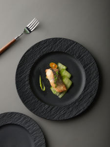 Mili Wind Black Ceramic Plate Dishes For Home Tableware Western Food/Steak Dinner Plate Fancy Accessible Luxury Plate Dish