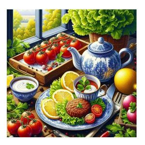 Kayou | Jigsaw Puzzle 500/1000 Pieces Lemon Tomato Coffee Pattern Puzzles Adult Present Portable Box for Family Games Educational Toys