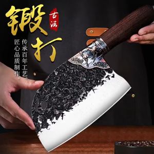 READY STOCK🌶️Stainless steel forging and cutting dual-purpose knife chefs special sharp slicing knife alatan dapur pisau daging dan tulang