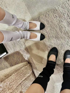 ถุงเท้าผู้หญิงทรงสลิมฟิตเอวสูงแบบบาง ผ้าฝ้ายแท้ ฤดูใบไม้ร่วง/ฤดูหนาว สไตล์ใหม่ ถุงเท้าผู้หญิงอเนกประสงค์