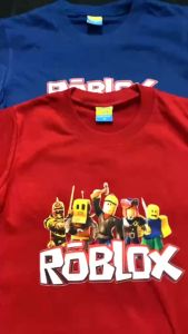 Trend Roblox#1 Design T Shirt for Kids Pure Cotton Fabric Roundneck High Quality Print
