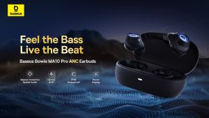 [OSCAR FAVOURITE] Baseus Bowie MA10 Pro Wireless IPX6 Waterproof Bluetooth Earphone With Active Noise Cancellation Super Long Battery Life Wireless Earbuds Premium Sound With 4 ENC Mics