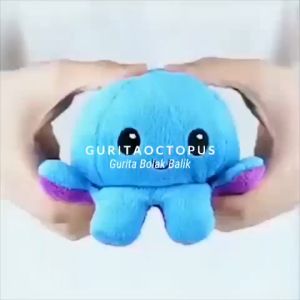 TYC Boneka Gurita Octopus Bisa bolak balik berubah expresi Hiasan Dashboard Mobil dan Mainan