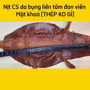 Nịt cá sấu [Phiên bản mặt khóa hình cá sấu thép ko gỉ]. Da Bụng Liền Tấm Đan Viền!