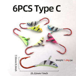 6/18pcs Premium Luminous&UV Ice Fishing Jigs Hard Lures for Walleye Trout Crappie Panfish Pike Jig Head Winter Fishing 61 Sold