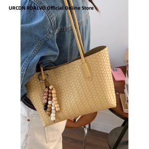 URCDN RDALVO | Túi Xách Dệt Rétro Dung Lượng Lớn cho Phụ Nữ
