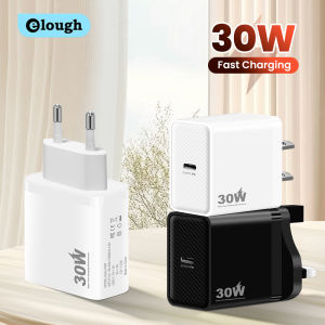 Elough Single Port 30W Super Fast Charge Type C Charger For iPhone 16 15 Samsung Xiaomi Phone Charger Adapter QC3.0 Wall Plug
