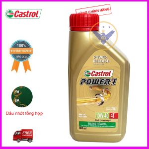Dầu nhớt xe số cao cấp tổng hợp Castrol Power 1 4T 10W-40 lon 800ml