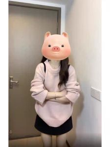 Pink Wear Knitting Sweater Female Fall and Winter 2024 New Arrival Korean Style Idle Style Fancy Small Loose Tops