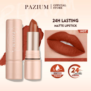 PAZIUM Matte Lipstick Lipmatte 24H Lasting Waterproof Lipstick Non-stick Cup Lip Makeup Stick 7 Colors Lipstick Long-wear Beauty Lip Stick