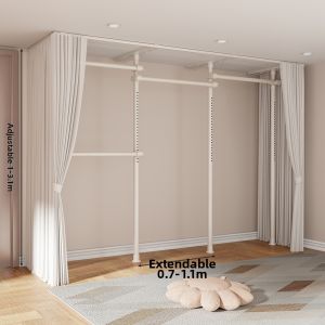 WUBUWEI | Adjustable No-Drilling Freestanding Coat Rack