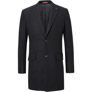 Talent Mens Business Wool Coat Mens Fall Winter Men Mid-Length Solid Color Wool Suit Collar Casual Coat