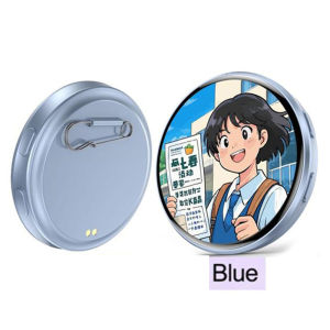 Anime E-Badge Display Pin Dynamic Electronic Smart Cyber Badge Merchandise Digital Display Dynamic Gift For Otaku Fans Friends