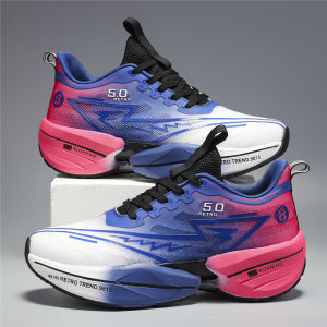 ORNGMALL รองเท้าผ้าใบไล่ระดับสีระดับรองเท้าผ้าใบลำลองข้อต่ำของผู้ชายพื้นรองเท้าด้านบนทำจากผ้าระบายอากาศ & บุนวม EVA ที่มีน้ำหนักเบาใส่วิ่งปิดด้วยการผูกเชือกรองเท้าวิ่งสำหรับสวมใส่ในชีวิตประจำวันและเล่นกีฬา