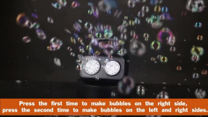 26 Hole Bubble Machine Bubble Toys for Kids Automatic Bubble Blower with 2 Fans Portable Bubble Maker 20000+ Bubbles Per Minute Bubbles for Outdoor