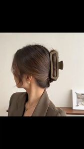 F4 Jepit Rambut Salon 12.8cm Model Kotak Bolong Warna Matte Jedai Doff SUPER JUMBO Korea HMJ008