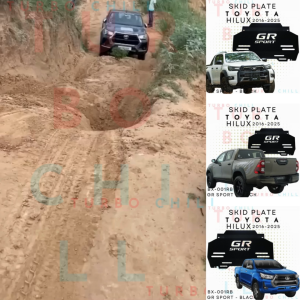 SKID PLATE GR SPORT TOYOTA HILUX REVO/ROCCO/CONQUEST 2016-2025 METAL STEEL POWDER COATED W/ BRACKET