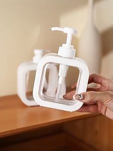 ALAmall ขวดสเปรย์แบบกด ขวดปั๊มสบู่เหลวเปล่า 300/500ml มลขวดพลาสติกใส ถอดออกได้ ใส่พวกโลชั่น แชมพู เจลอาบน้ำ