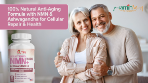 Nutri Botanics NMN+ 15000 Ashwagandha Anti Aging Supplement - Increase Cellular Energy for Health