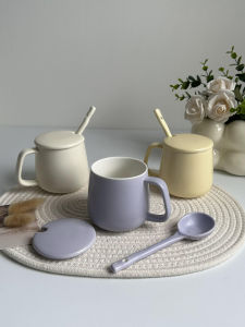 Lidded Spoon Included Ceramic Cup