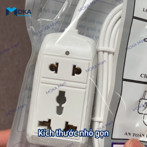 Ổ cắm điện có dây kéo dài ổ cắm đa năng ổ cắm du lịch nhỏ gọn công suất lớn 2500W hàng chính hãng VINAKIP