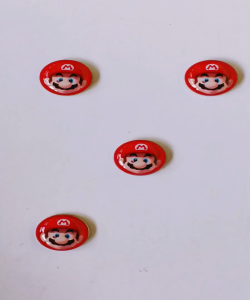 Kancing Race/Maraton/Lari BIB Button Magnet Super Mario Bros (1 Set 4pcs)