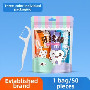 Cofoe | Convenient Portable Fine Smooth Child-friendly Dental Floss Sticks